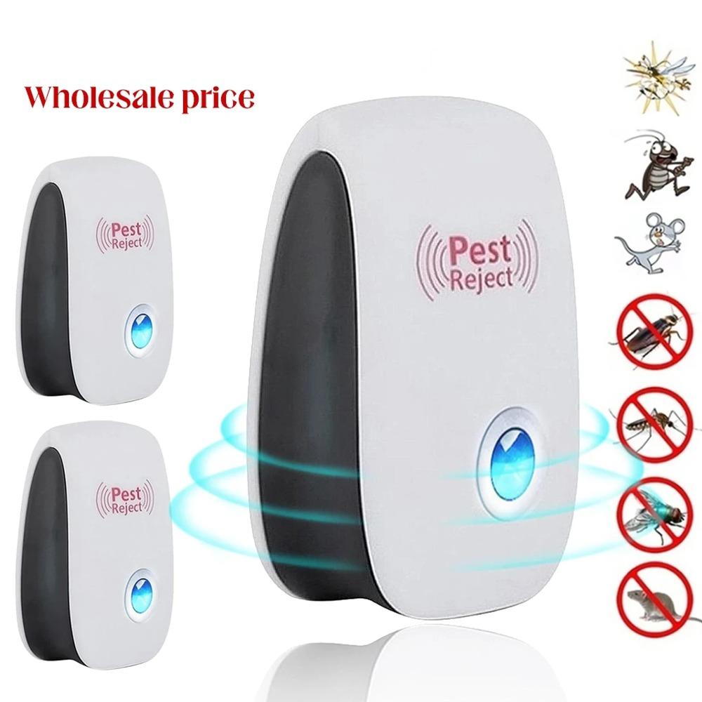 Безопасный ультразвуковой отпугиватель грызунов и насекомых Электронный отпугиватель мышей, тараканов, комаров, насекомых Эффективный контроль вредителей Уничтожитель Незаменимый