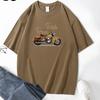 New Summer Men's Fashion T-shirt Personality Motorcycle Printed Men's T-shirt Top