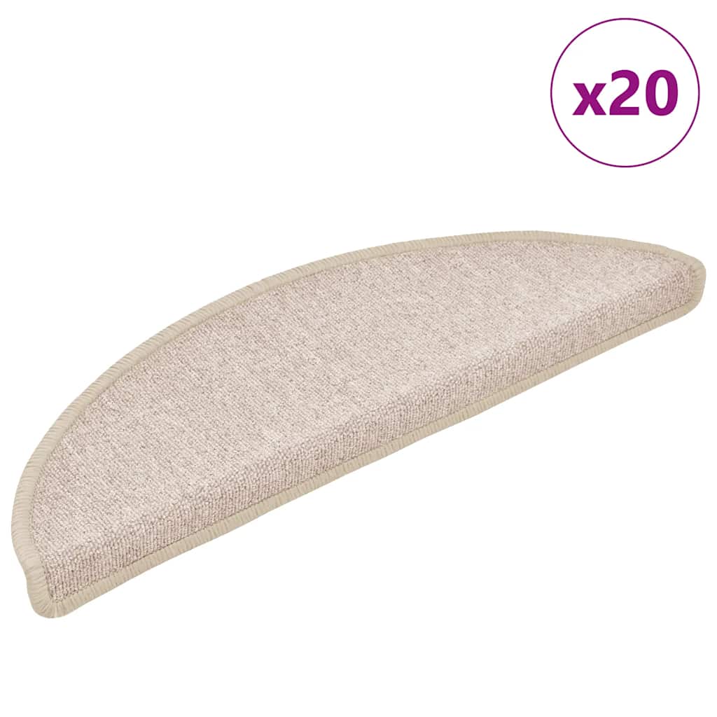 Коврики для подножки, 20 шт.. 56 x 17 x 3 см Тауп Полукруглый
