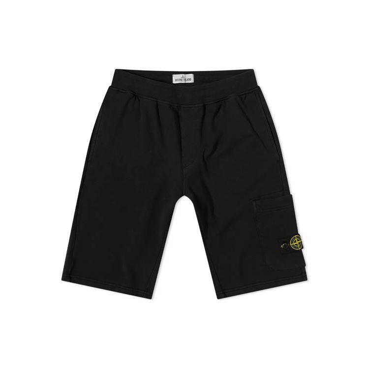 STONE ISLAND Карман с логотипом Однотонные Повседневные шорты Детские шорты Черный 761661840-V0029