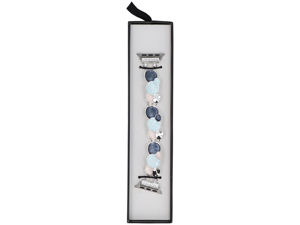 New GlacierX Gleam Grape Stretch Bracelet Ice Blue for Apple Watch 38/40/41mm Silver-Blue
