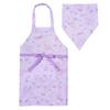 Arisana Kids Apron for Girls with Triangle Scarf, Sizes 100-150, J Walking Stick Lavender, Size S