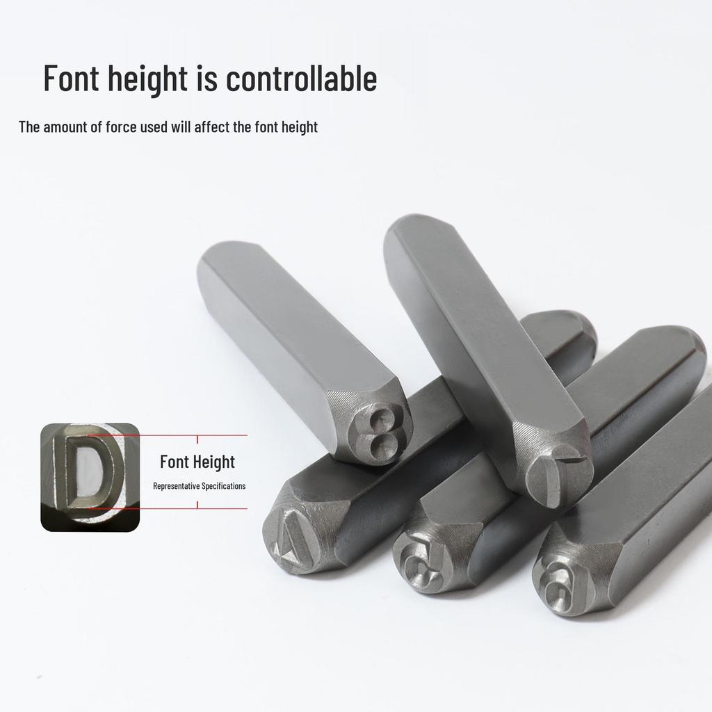 Набор из 36 штампов из стали строчными буквами для самостоятельного изготовления изделий из кожи и тиснения колец