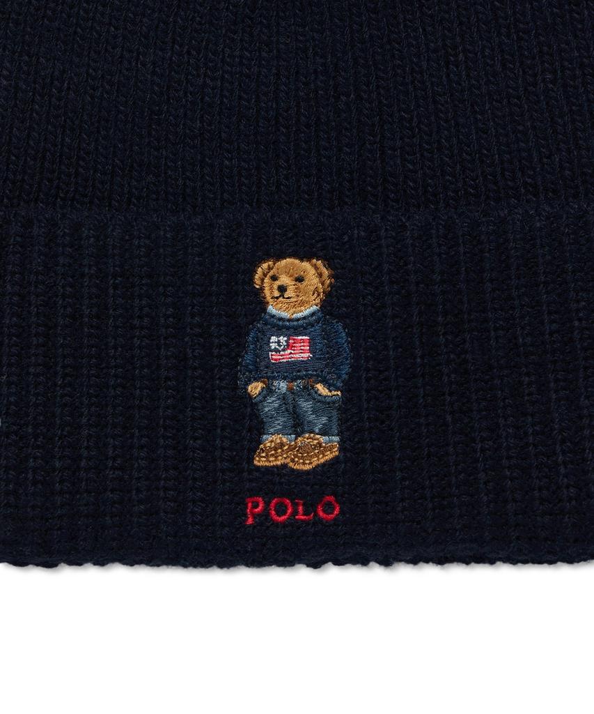 POLO RALPH LAUREN Шапка-бини из смесовой шерсти Polo - Темно-синий