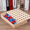 Wooden 4 Chess Connected Line Game Board Children Puzzle Toy For Brain Development