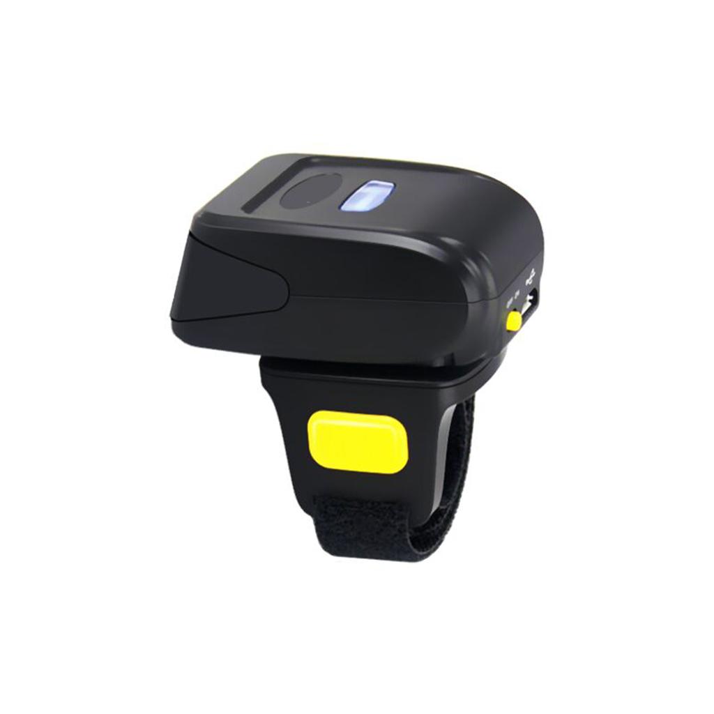 Портативный ручной BT беспроводной сканер-считыватель штрих-кодов 1D 2D QR, надеваемый на палец, с поддержкой для Windows Android iOS для