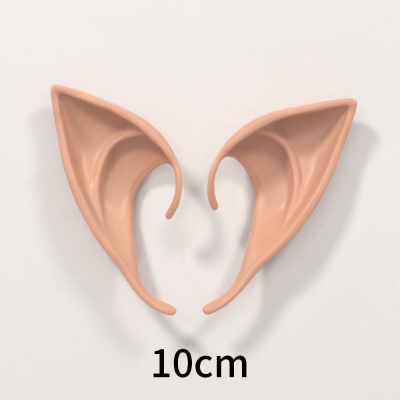 Non Toxic Realistic Soft Latex Elf Ears Vampire Fangs Easy to Clean for Halloween Masquerade Cosplay Props