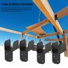 4Pcs 1.5/3-Inch Black Joist Anchoring Connector Fit 2/4"x 4"Post Roof Tie Header Hanger Joint Post Cap Supporting Beams Rafter Truss To Beam Connector