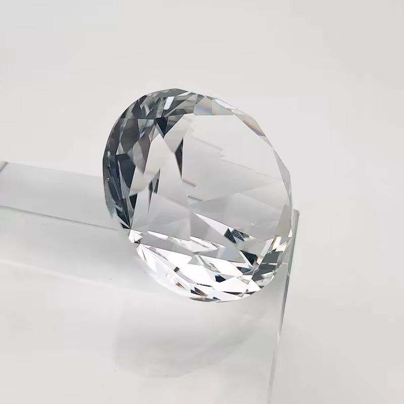 Colors Crystal Diamond Shaped Paperweight Decorative Cut Glass Giant Gemstone Wedding Home Decoration Christmas Gift
