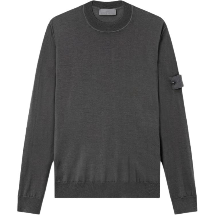 Stone Island logo-patch crew-neck sweater K2S155100074S00FC-V0067