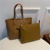 Fashionable Big Capacity Tote Handbag With Threaded Design For Casual Use