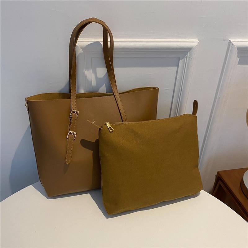 Fashionable Big Capacity Tote Handbag With Threaded Design For Casual Use