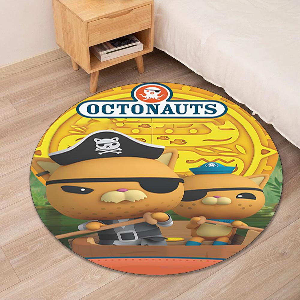 Octonauts Printed Round Rug Carpet Chair Rug Area Rug Entryway Doormats,for Office Chair Living Room Bedroom Kitchen Room.