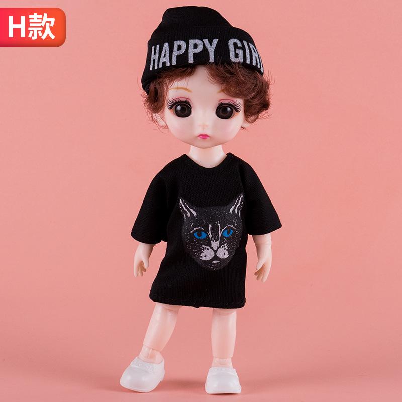 Милая кукла-принцесса для свадьбы, 17 см, 1/12, с одеждой, DIY игрушки, подвижные суставы, модная фигурка для переодевания, подарок, детские BJD куклы