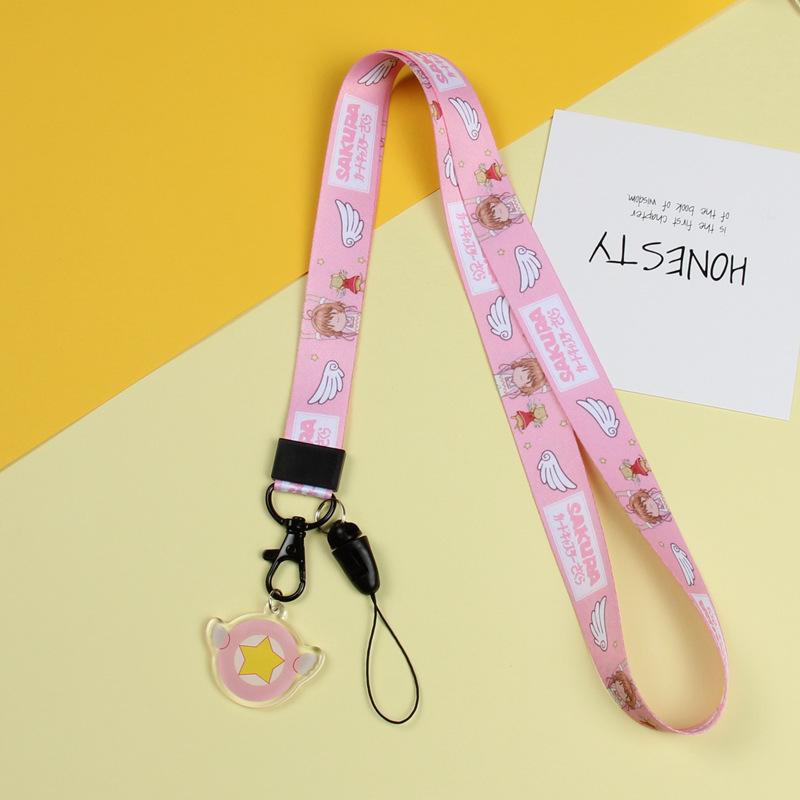Cartoon Mobile Phone Lanyard, Cute Pendant, Wide And Flat Braided Belt, Lanyard, Key, Badge, Card Cover, Neck Lanyard.
