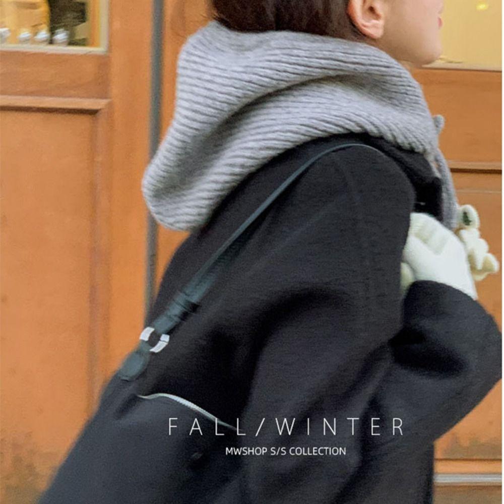 Scarves Balaclava Hat Beanie Hat Knitted Scarf Cute Winter Cap  Outdoor