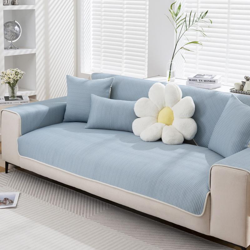 Ice Silk Sofa Cushion Summer Mat Seat Cushion New Sofa Cover Non-Slip Backrest Armrest Cover