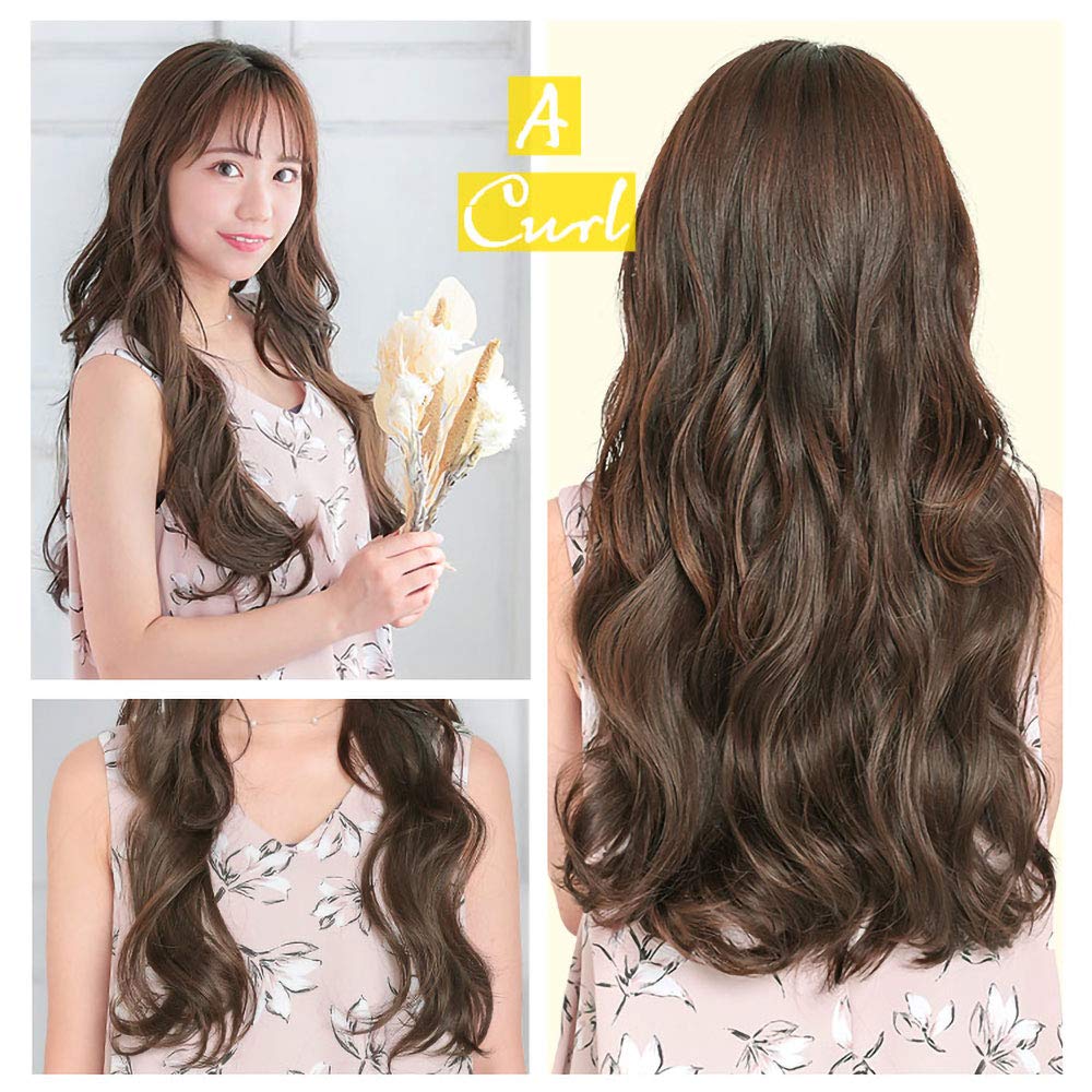 AQUADOLL Muse Long Hair Wig with Extensions, 3 Types of Arrangement, A. Curl, DBR. Deep Brown (wgt808-A-DBR)