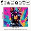2D Pop Art Doberman Backdrop Colorful Splash Background Studio Photography Background