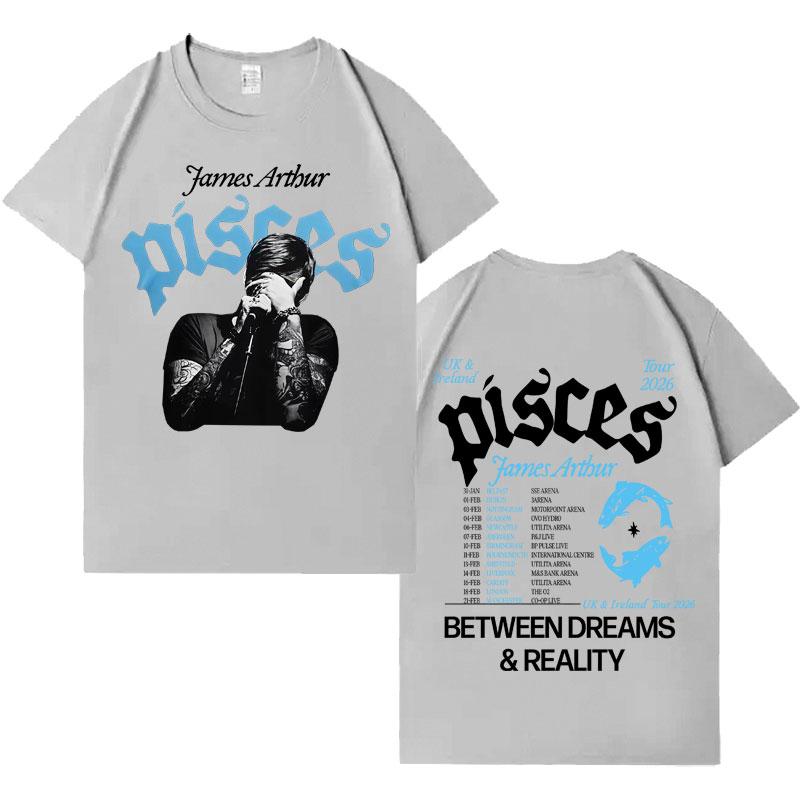 Singer James Arthur 2026 Gothic Album Graphic Tees Mens Y2K Clothes Aesthetic Oversized Comfort Short Sleeve TShirts Teenagers