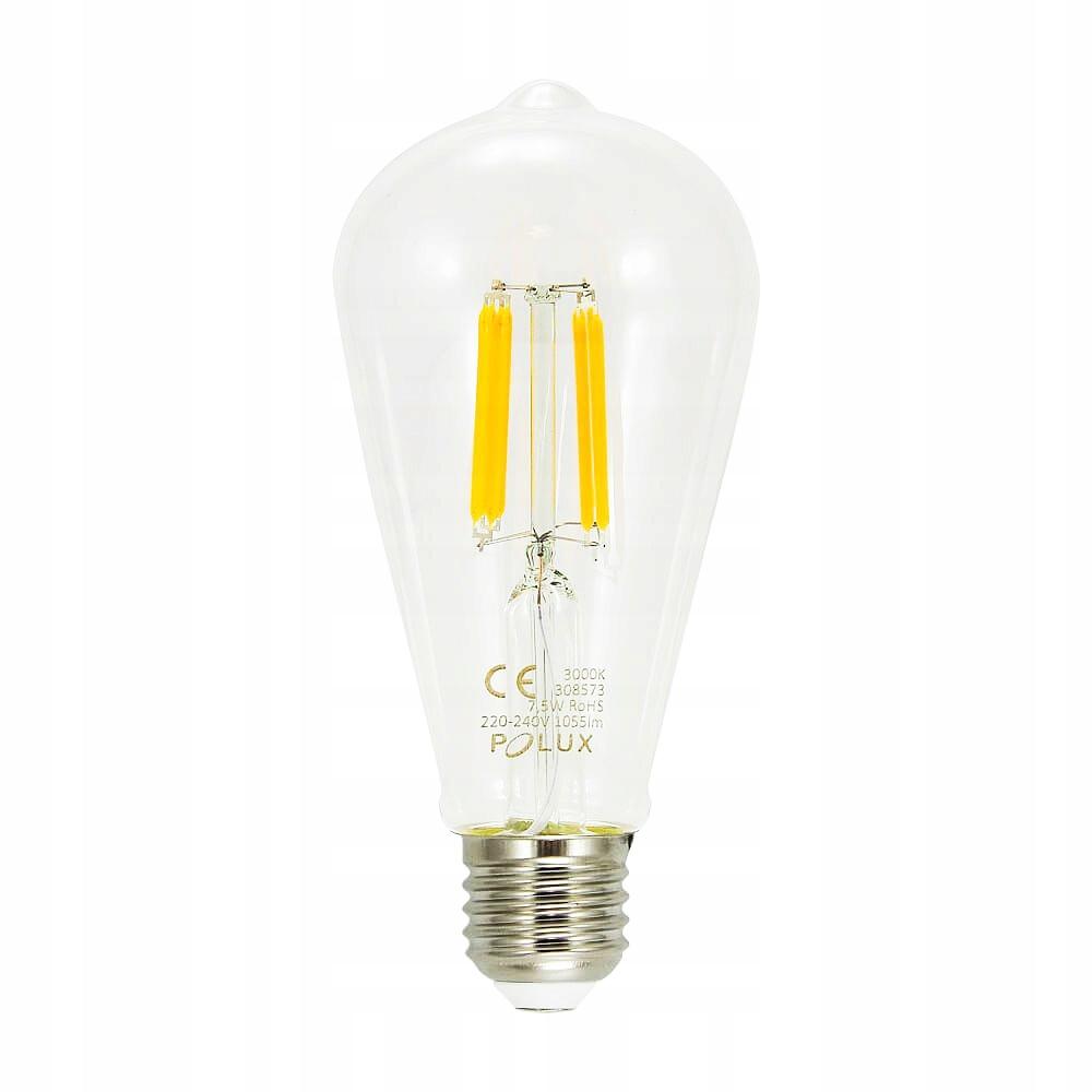 Decorative filament LED bulb ST64 75W E27 warm