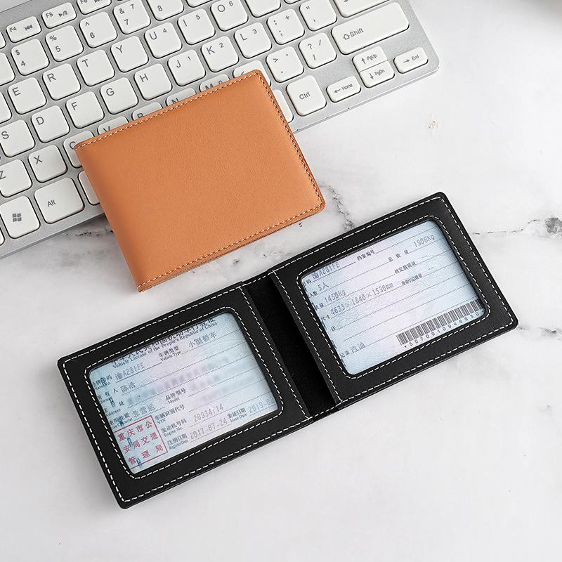 New Leather Motor Vehicle Driver's License, Driving License Two-in-one Card Cover, Ultra-thin Certificate Bag, Driver's License Book, Protective L