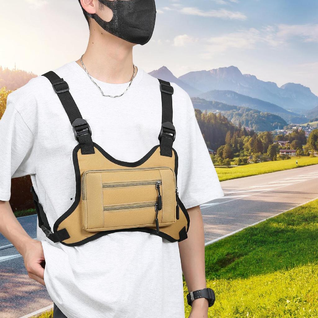 Сумка-нагрудник, регулируемый плечевой ремень, держатель для телефона, беговой жилет для улицы