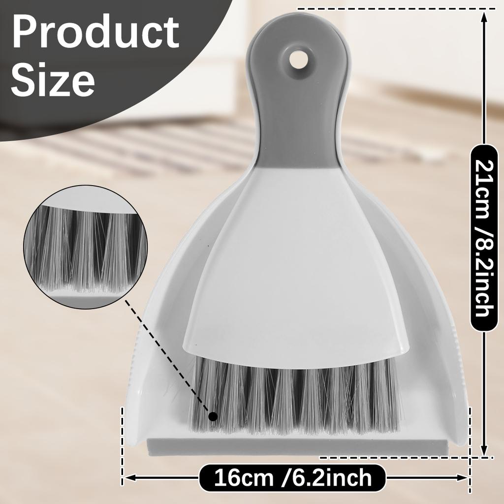Mini Desktop Dustpan And Brush Set Portable Keyboard Cleaning Tool For Table Crumbs And Gap Sweeping