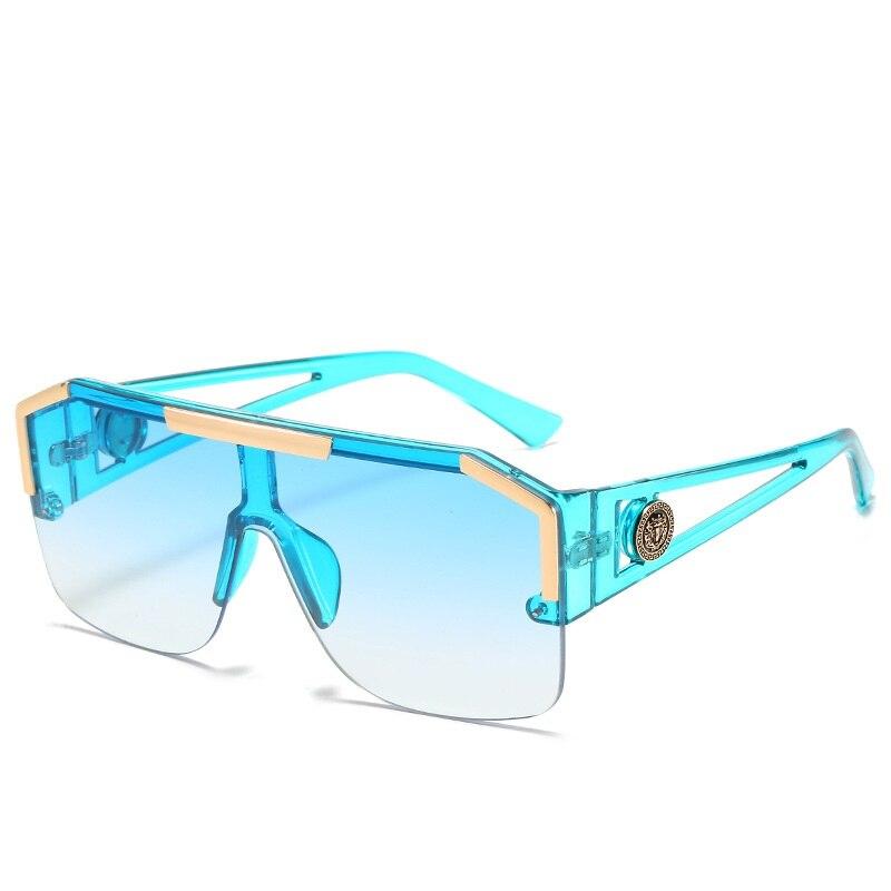 Мужские и женские большие квадратные модные солнцезащитные очки, спортивные очки для вождения, цветные солнцезащитные очки с градиентом UV400 2023