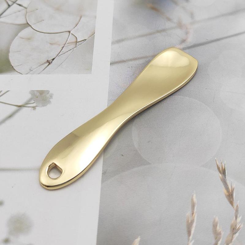 Ложка для массажа глаз, ложка для снятия усталости глаз, металлическая ложка для крема для лица, косметический массажный совок для смешивания, портативная косметическая лопаточка P7O5
