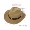 Мужская соломенная шляпа в панамском стиле, ковбойская шляпа, летняя шляпа от солнца 56-58 см
