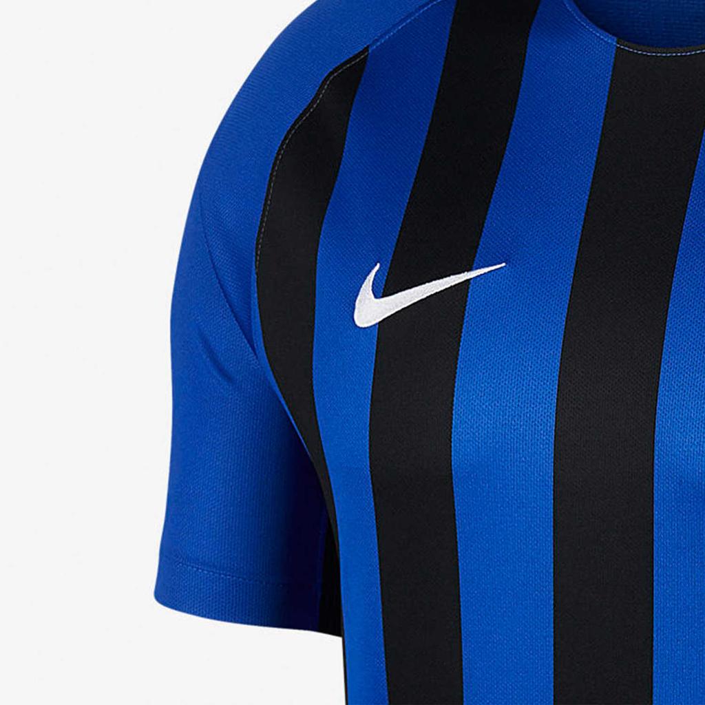 Nike Полосатая футболка с круглым вырезом и короткими рукавами с логотипом, мужские топы, синие 909107-480
