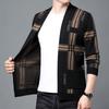 Men's Stylish Plaid Knit Cardigan - Lightweight Spring & Autumn Sweater