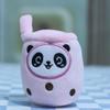 Adorable Cute Panda Plush Toy Keychain With Soft Short Fur For Bags And Accessories