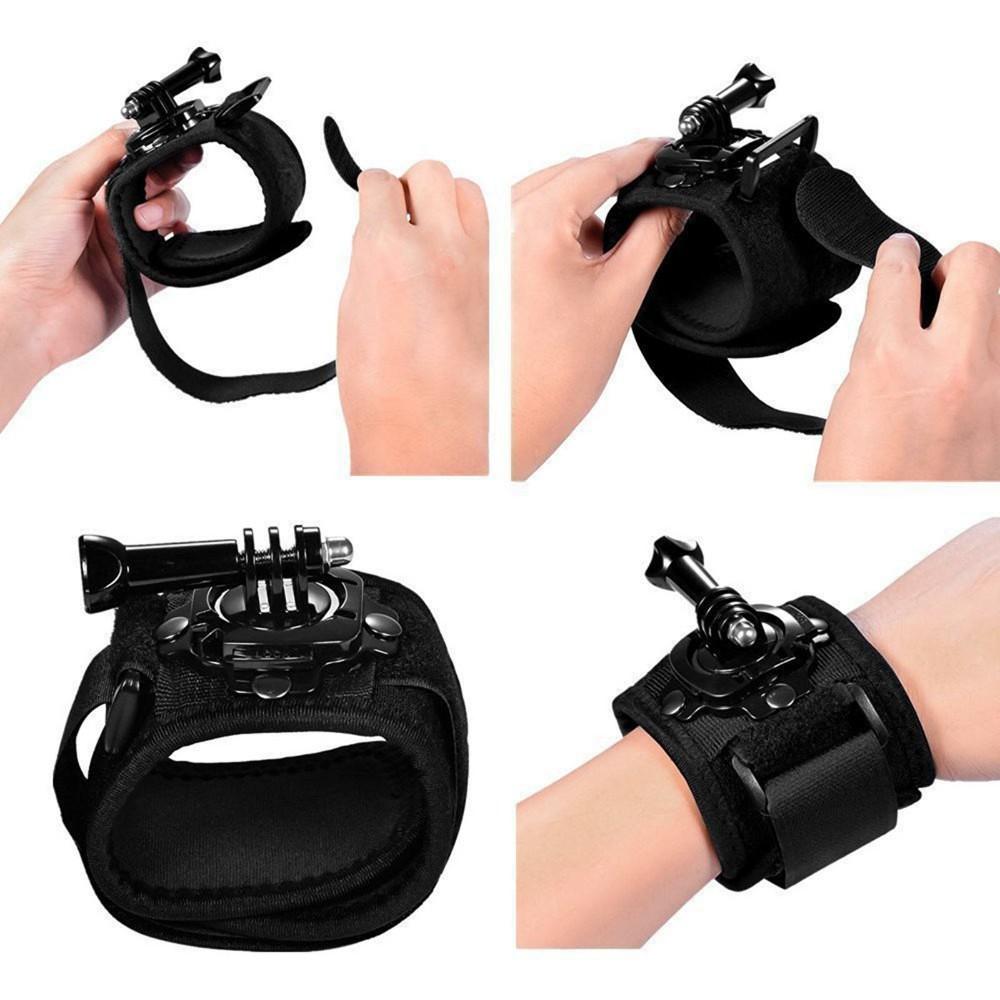 Bracket 360 Degree Rotation Hand Wrist Strap For Gopro Hero 9 8 7 5 Session Xiaomi Yi 4K Lite Sj4000 H9R Arm Belt Bracket