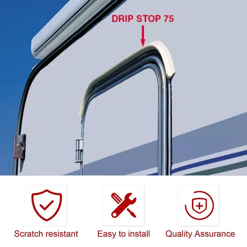 1M Drip Stop Sealing Strip Water Guide Strip For Caravan Motorhome Camper Van Gutter Drip Stop Water Guide RV Accessories