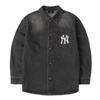 New MLB Denim Jacket Unisex Charcoal Gray 3ADRV0144