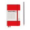 Leuchtturm Notebook, A6, Horizontal Ruled, Red, 308998, Officially Imported