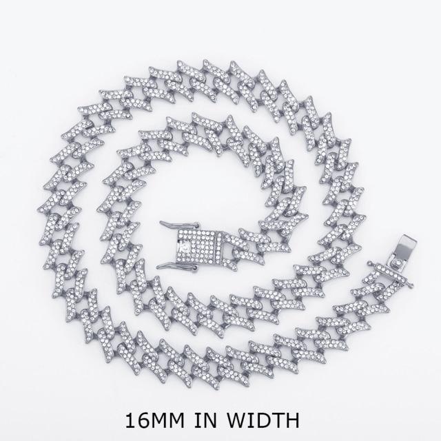 Iced Out кубинское звено-цепочка золотого цвета со стразами мужское ожерелье блестящее рэперское ожерелье для мужчин хип-хоп corrente masculina