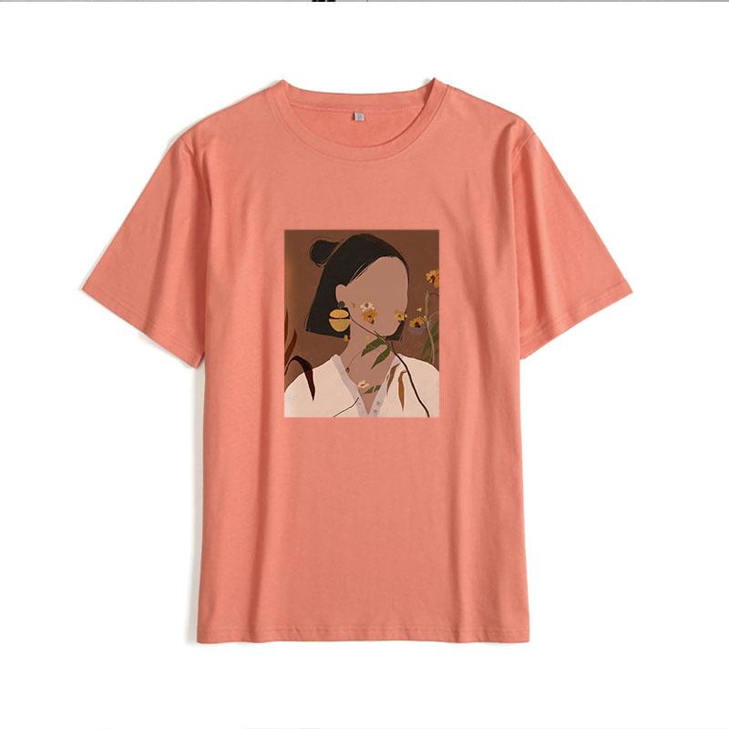 Женские футболки с короткими рукавами Hirsionsan с эстетическим принтом, лето 2021, шикарные модные свободные футболки, повседневные женские топы с готическим графиком
