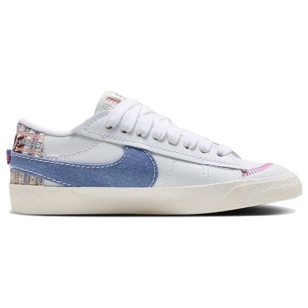 Nike Blazer Low 77 Jumbo Denim Swoosh Men Sneakers White Blue-Whisper Sail FJ7741-141