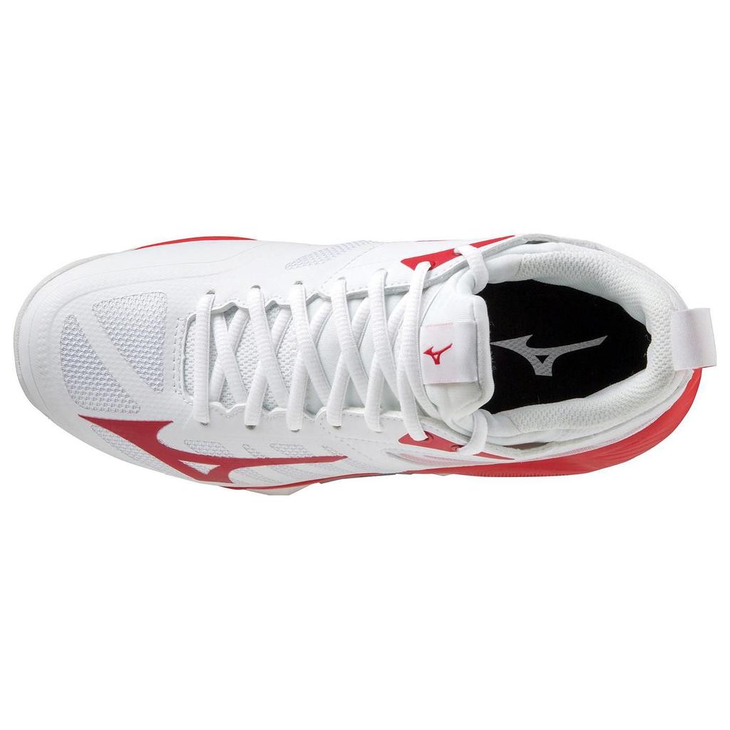 Mizuno Wave Dimension Non-Slip Durable Low-Top Volleyball Shoes Unisex Shoes White Red V1GC224067