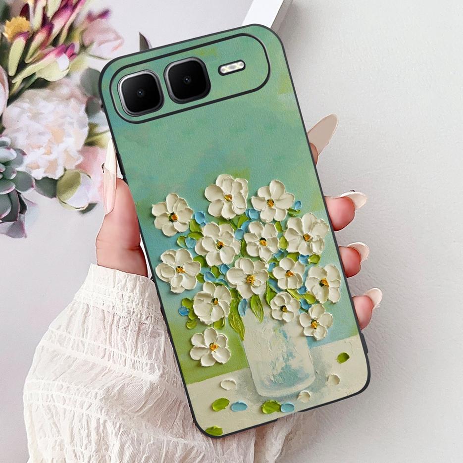 For Infinix Smart 10 Plus Case X6725B Stylish Butterfly Painted Cover Soft Silicone Case For Infinix Smart 10 Smart10 X6725 Bags