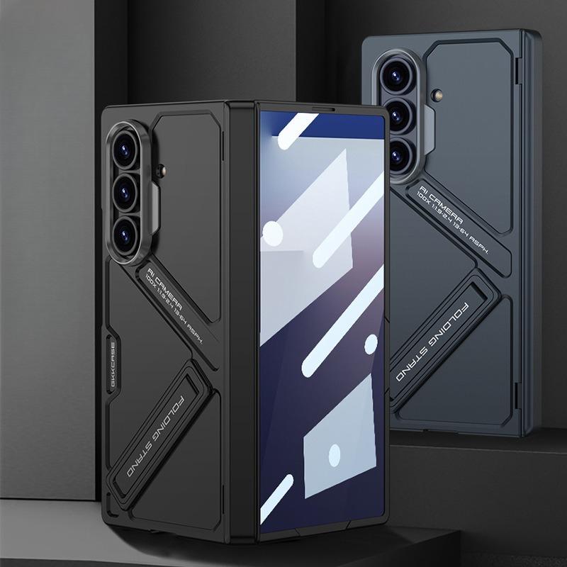 Подходит для чехла для мобильного телефона Samsung Z Fold7, подставка, чехол для мобильного телефона Vision, индивидуальность, центральная ось, полная защита, легкая роскошь