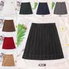 Uniform Pleated Skirt With High Waist For Students Summer College Style