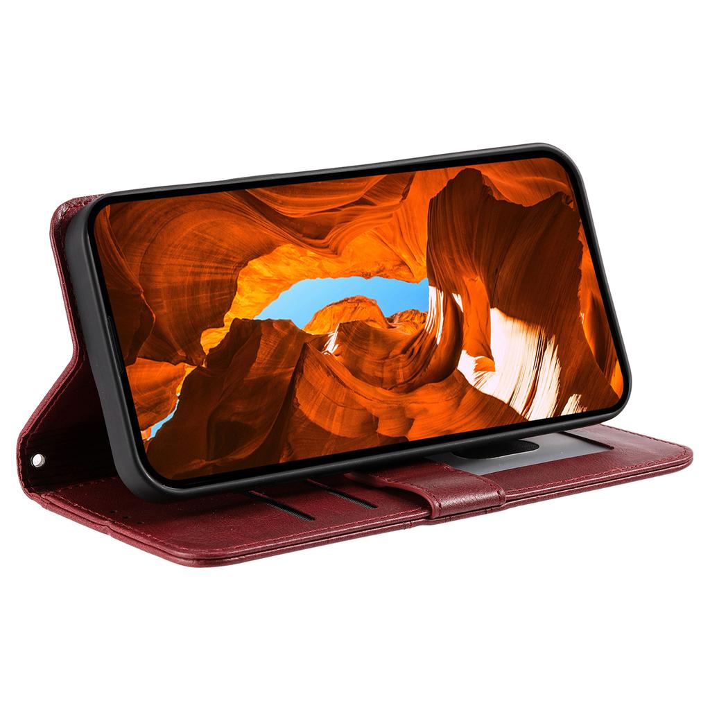 Чехол для Motorola Moto G86 5G с 6 отделениями для карт, из искусственной кожи, противоударный, чехол для телефона с ремешком на запястье