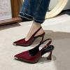 Fashion 2025 New Summer Women Black Fashion Sandals Woman Heels Pumps Sexy Pointed Toe Sandalias Female High Heels Shoes Women