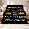 Penrith Panthers Customizable name outdoor blanket soft cozy and warm Multi-purpose office blanket outdoor camping and travel blanket all