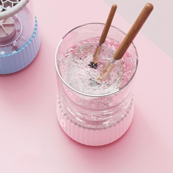 Электрический очиститель для кистей для макияжа USB Автоматическая машина для чистки косметических кистей Многофункциональная сушилка для косметических кистей Держатель Контейнер для мытья инструментов