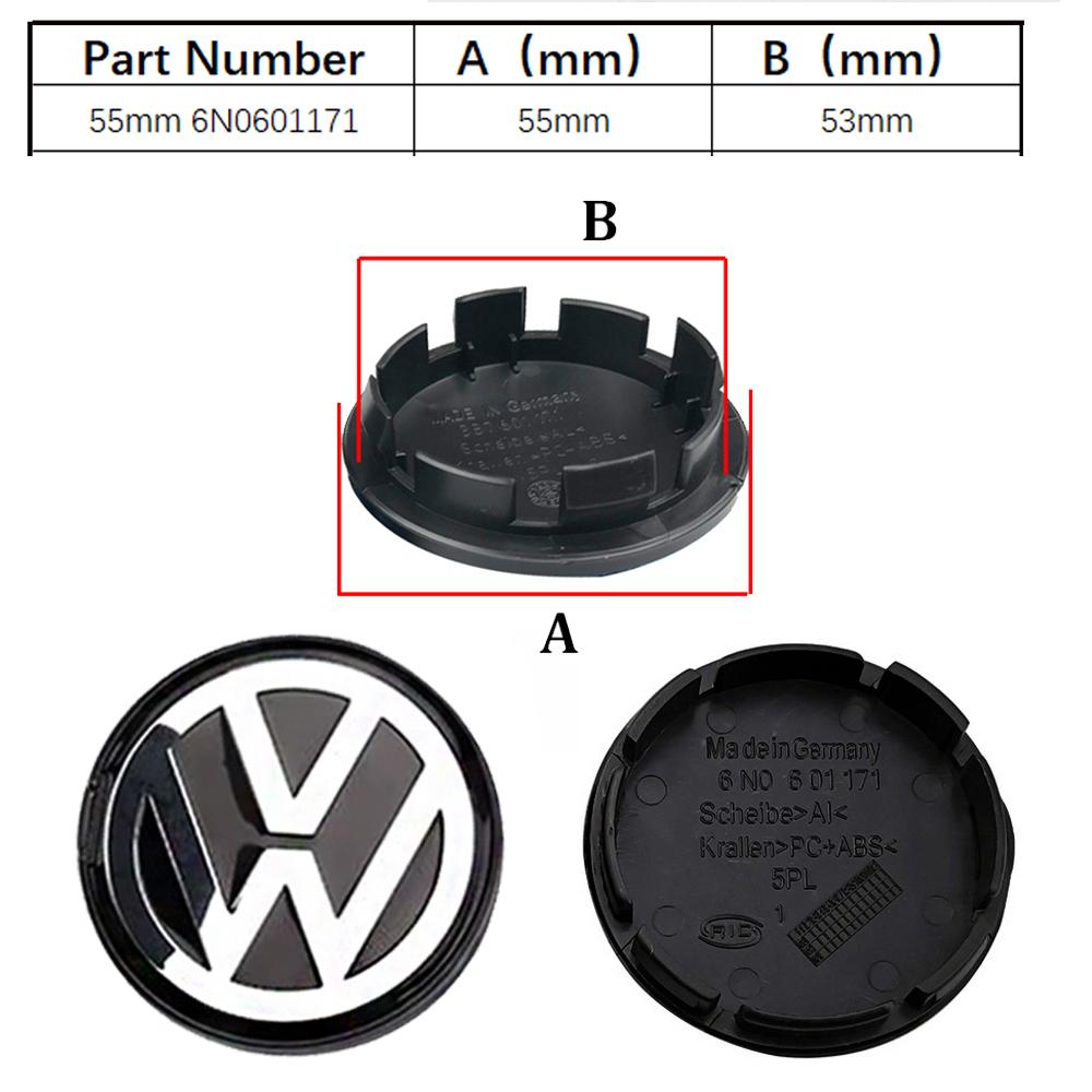 lijk1 65mm 4pcs Volkswagen Wheel Center Hub Caps 56mm 70mm wheel cover accessories for VW Golf 4 5 6 7 Polo Passat B5 B6 B7 Touran CC